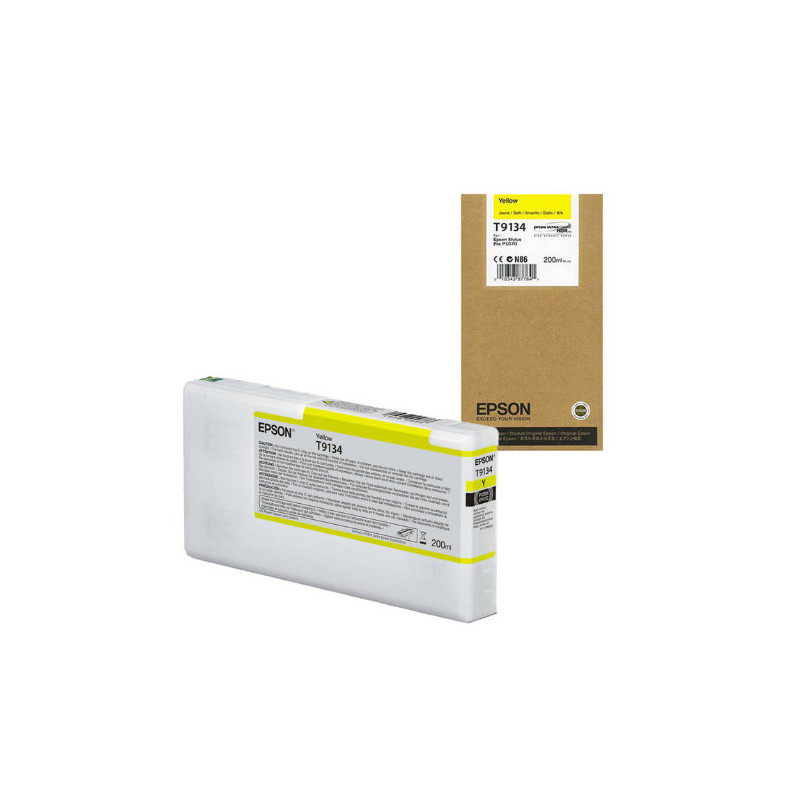 Epson oryginalny ink / tusz C13T913400, yellow, 200ml, Epson SureColor SC-P5000, SC-P5000 STD - 1