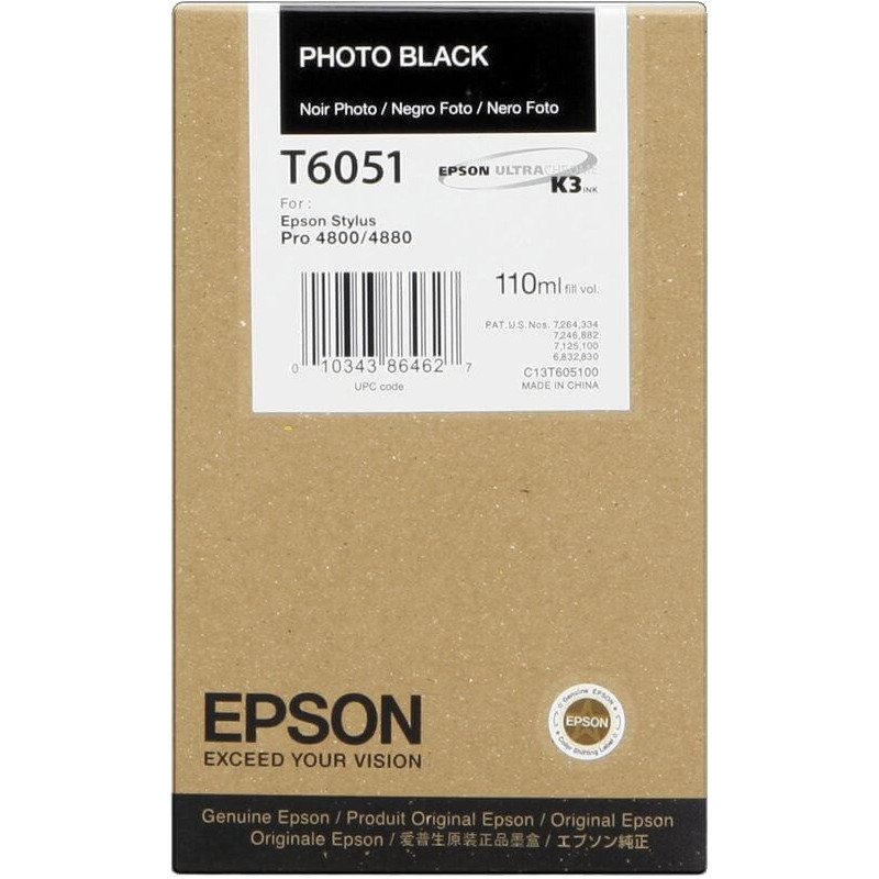 Epson oryginalny ink / tusz C13T605100, photo black, 110ml, Epson Stylus Pro 4800, 4880 - 1