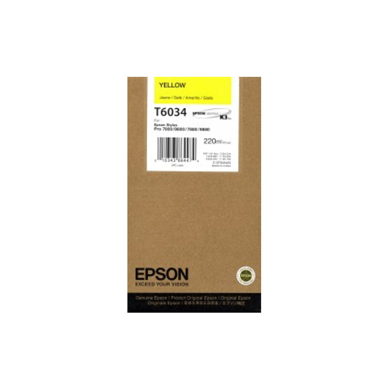 Epson oryginalny ink / tusz C13T603400, yellow, 220ml, Epson Stylus Pro 7800, 7880, 9800, 9880 - 1