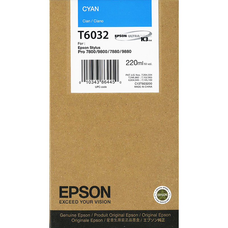 Epson oryginalny ink / tusz C13T603200, cyan, 220ml, Epson Stylus Pro 7800, 7880, 9800, 9880 - 1