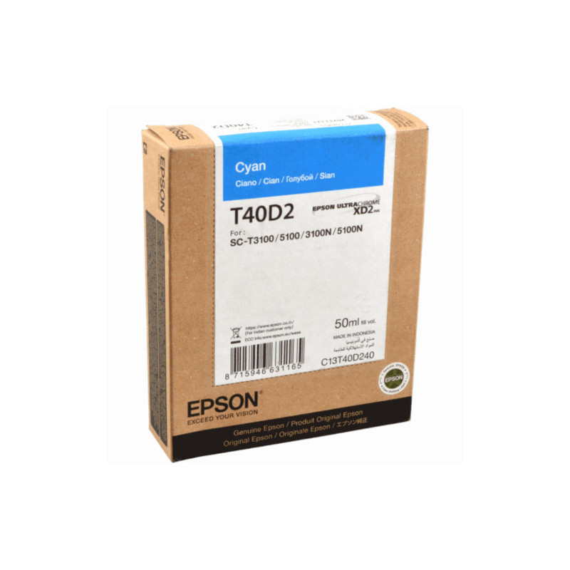 Epson oryginalny ink / tusz C13T40D240, cyan, 50ml, Epson SC-T3100, SC-T5100 - 1