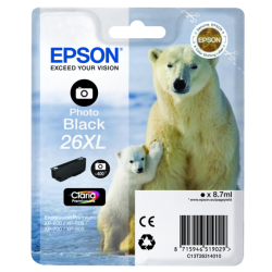 Epson oryginalny ink / tusz C13T26214022, T262140, 26XL, black, 12,2ml, Epson Expression Premium XP-800, XP-700, XP-600 - 1