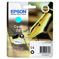 Epson oryginalny ink / tusz C13T16224022, T162240, cyan, 3.1ml, Epson WorkForce WF-2540WF, WF-2530WF, WF-2520NF, WF-2010 - 1