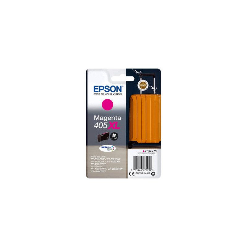 Epson oryginalny ink / tusz C13T05H34010, 405XL, magenta, 1x14.7ml, Epson WF-7835DTWF, WF-7830DTWF, WF-7840DTWF, WF-4830DTWF - 1