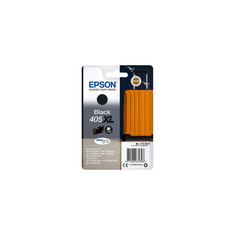 Epson oryginalny ink / tusz C13T05H14010, 405XL, black, 1x18.9ml, Epson WF-7835DTWF, WF-7830DTWF, WF-7840DTWF, WF-4830DTWF - 1