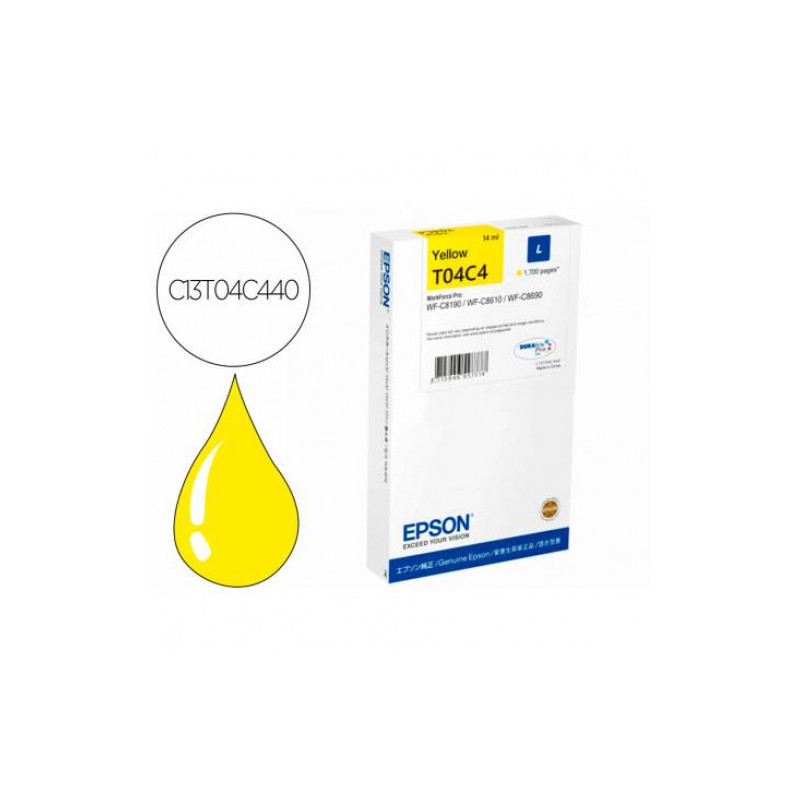 Epson oryginalny ink / tusz C13T04C440, yellow, Epson WF-C81xx, WF-C86xx - 1