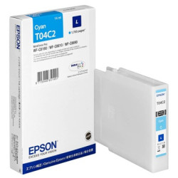 Epson oryginalny ink / tusz C13T04C240, cyan, Epson WF-C81xx, WF-C86xx - 1
