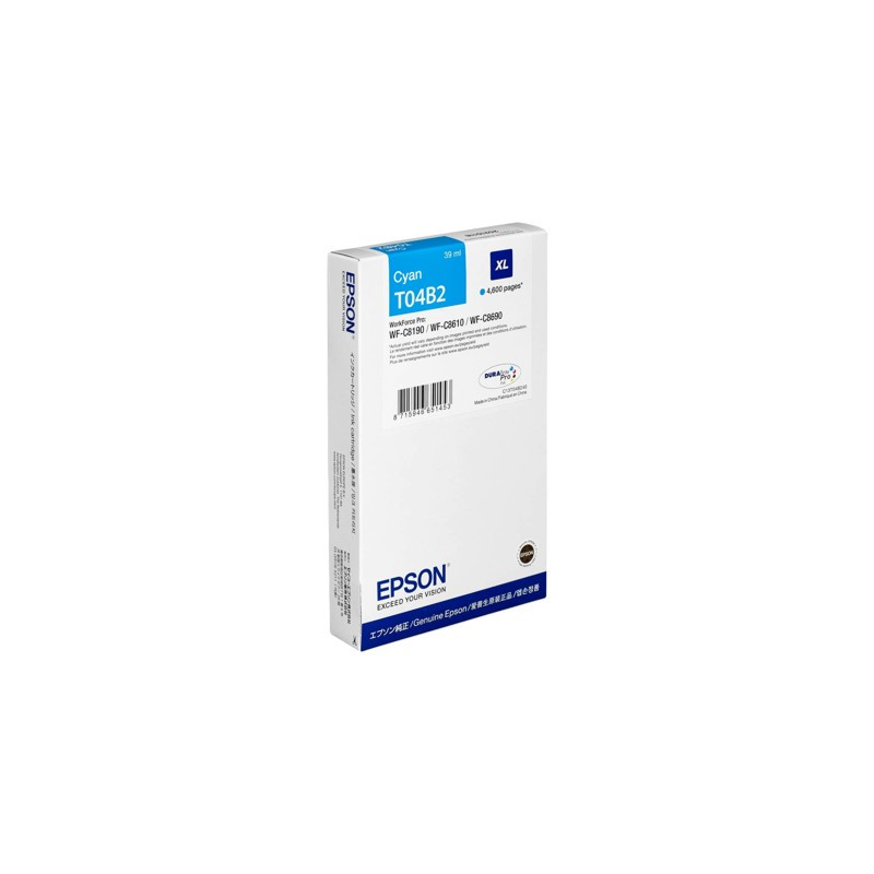 Epson oryginalny ink / tusz C13T04B240, XL, cyan, Epson WF-C81xx, WF-C86xx - 1