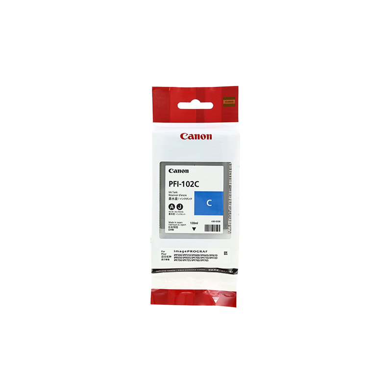 Canon oryginalny ink / tusz PFI102C, cyan, 130ml, 0896B001, Canon iPF-500, 600, 700, 765 - 1
