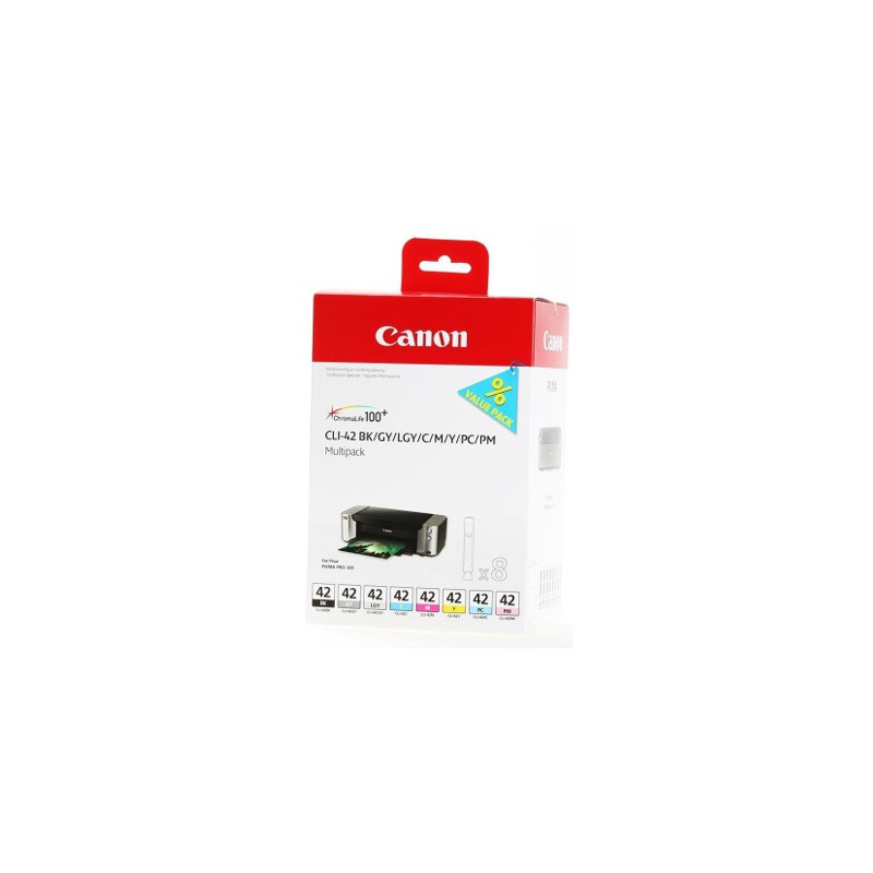 Canon oryginalny ink / tusz CLI-42 8inks Multi Pack, CMYK, 6384B010, Canon 8-pack Pixma Pro-100 - 1