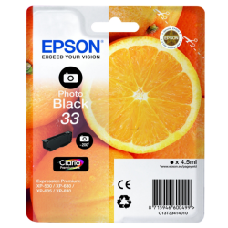Epson oryginalny ink / tusz C13T33414022, T33, photo black, 4,5ml, Epson Expression Home a Premium XP-530,630,635,830 - 1