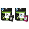 ZESTAW TUSZY HP 704 CZARNY + KOLOR CN692AE i CN693AE - 1