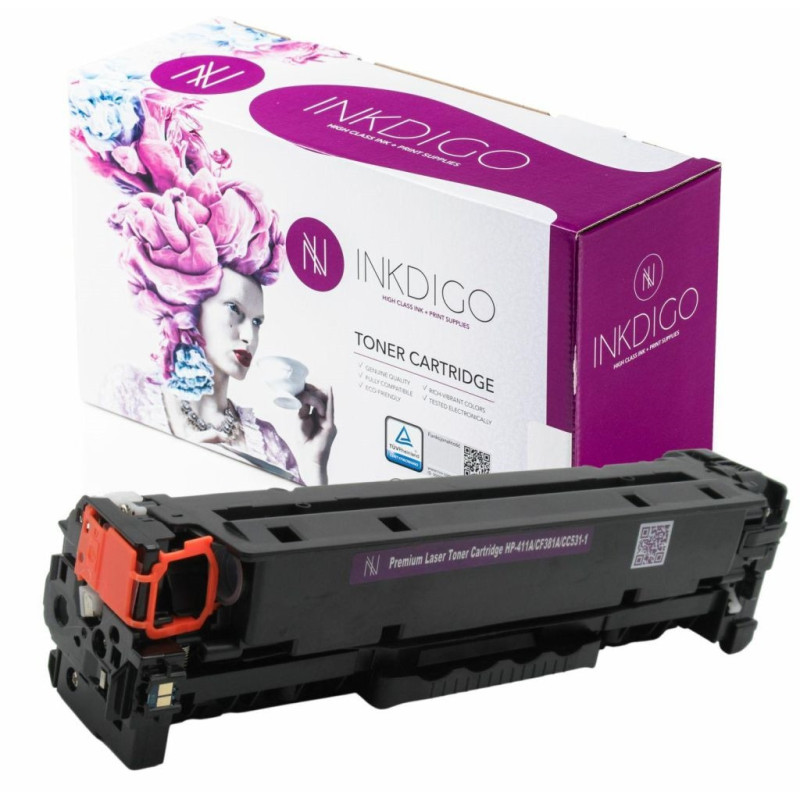 Toner INKDIGO do HP CE 411A Cyan - 1