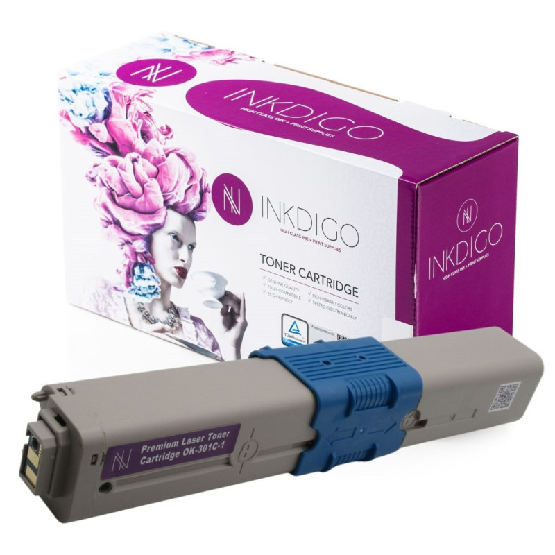 Toner INKDIGO do OKI C 301 Cyan - 1