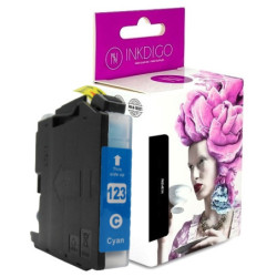 Tusz INKDIGO do BROTHER LC123 XL Cyan - 1