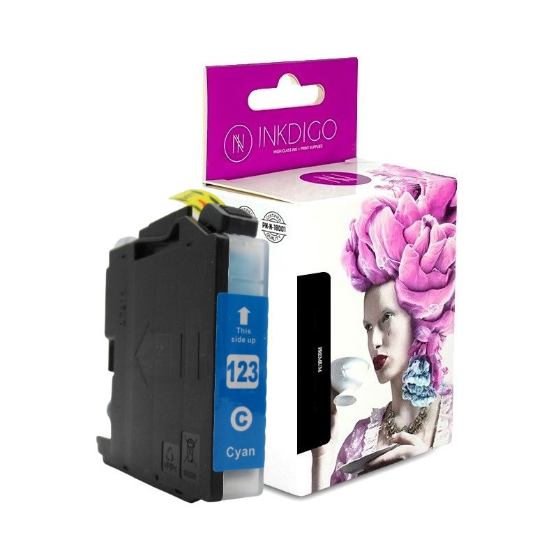 Tusz INKDIGO do BROTHER LC123 XL Cyan - 1