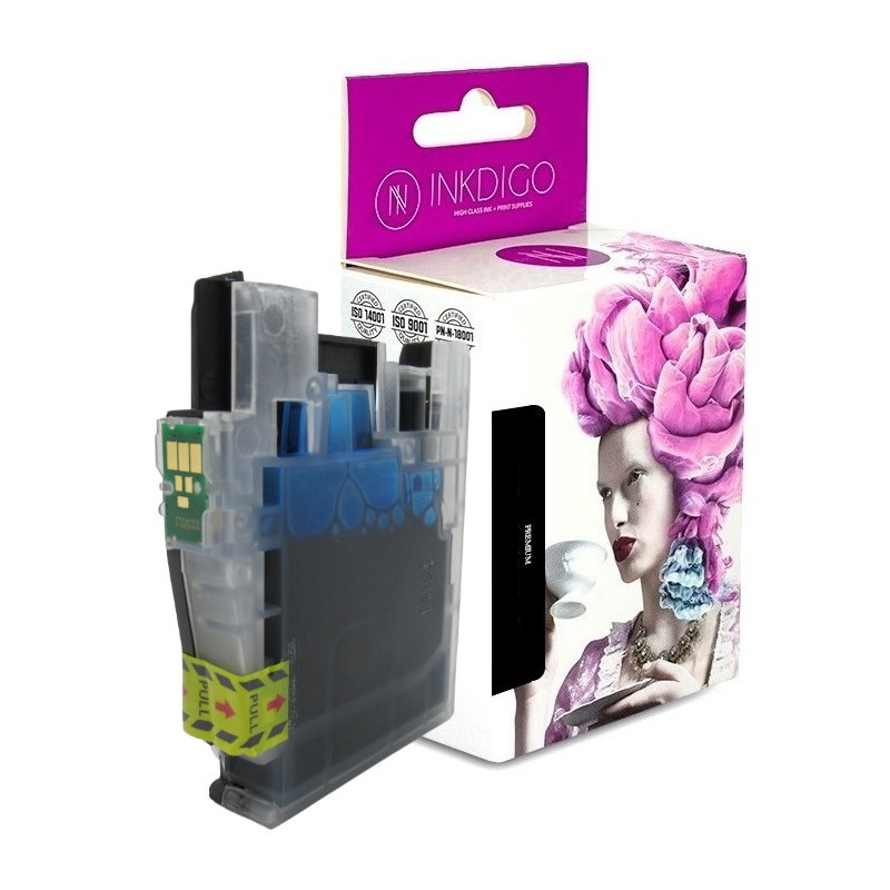 Tusz INKDIGO do BROTHER LC225 XL Cyan - 1