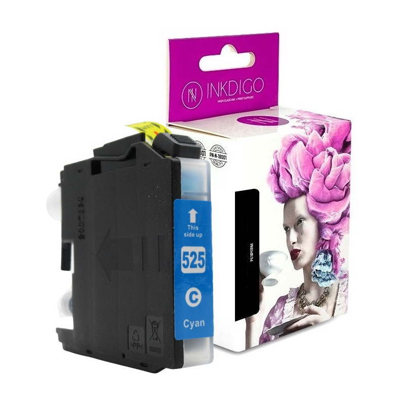 Tusz INKDIGO do BROTHER LC525 XL Cyan - 1
