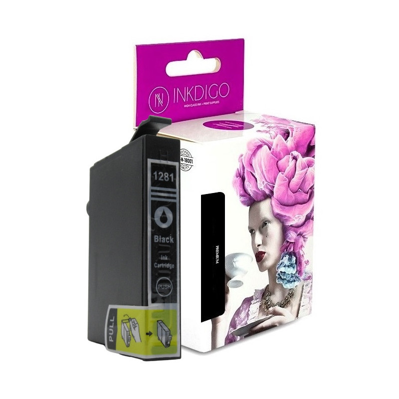 Tusz INKDIGO do EPSON T1281 Black - 1