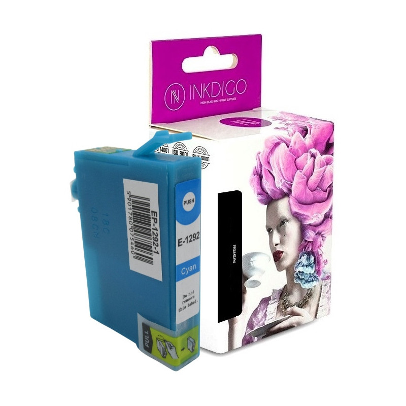 Tusz INKDIGO do EPSON T1292 Cyan - 1