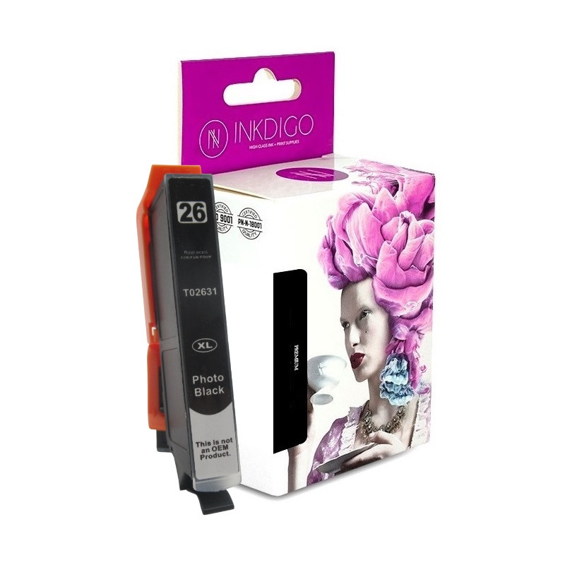 Tusz INKDIGO do EPSON T2631/26 Photo BK - 1