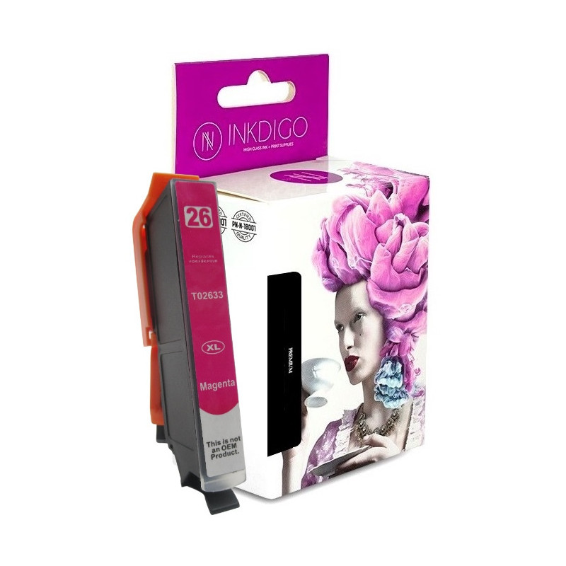 Tusz INKDIGO do EPSON T2633/26 Magenta - 1