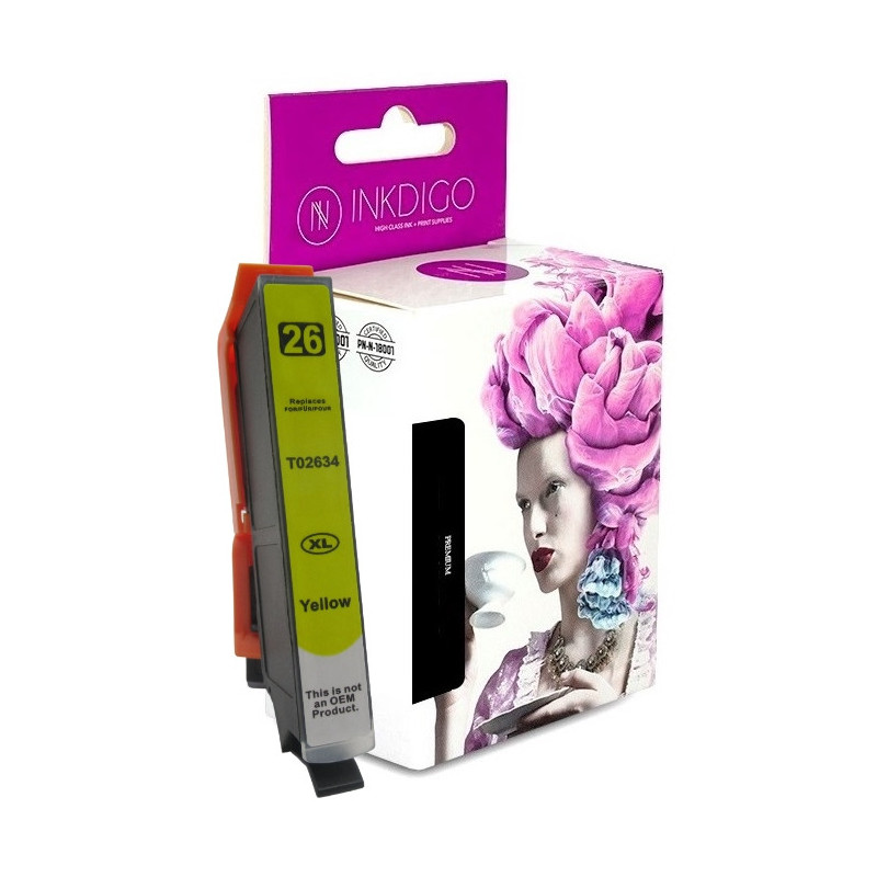 Tusz INKDIGO do EPSON T2634/26 Yellow - 1