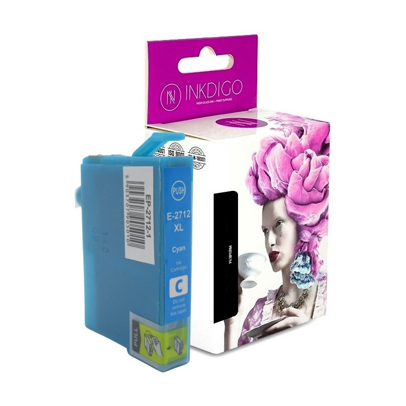Tusz INKDIGO do EPSON T2712 Cyan - 1