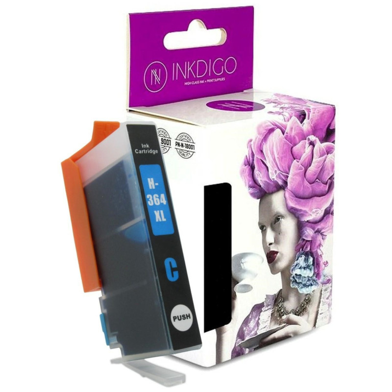 Tusz INKDIGO do HP 364 XL Cyan - 1