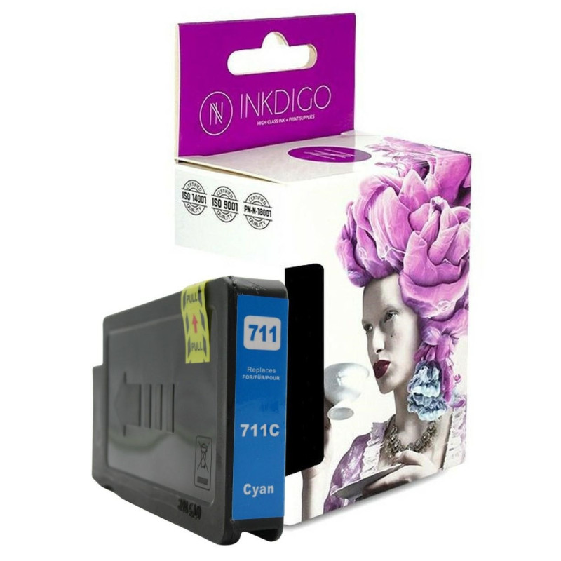 Tusz INKDIGO do HP 711 XL Cyan P - 1