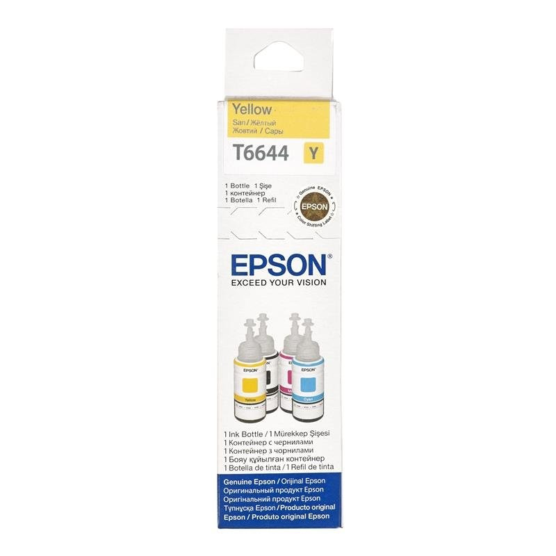 Epson oryginalny ink / tusz C13T66444A, yellow, 70ml, po dacie ważności, Epson L100, L200, L300 - 1