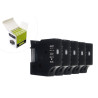 Taśma JetWorld Zamiennik Dymo D1 Biały na Czarnym 12mm x 7m (5szt.) LM100, LM100+, LM200, LM300, LM400, LM420P, LM350, LM350D, L