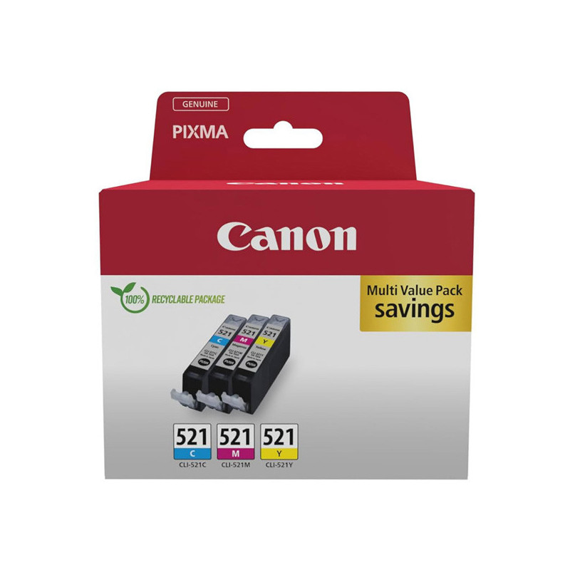 Canon oryginalny ink / tusz CLI-521 CMY, 2934B015, CMY, multipack