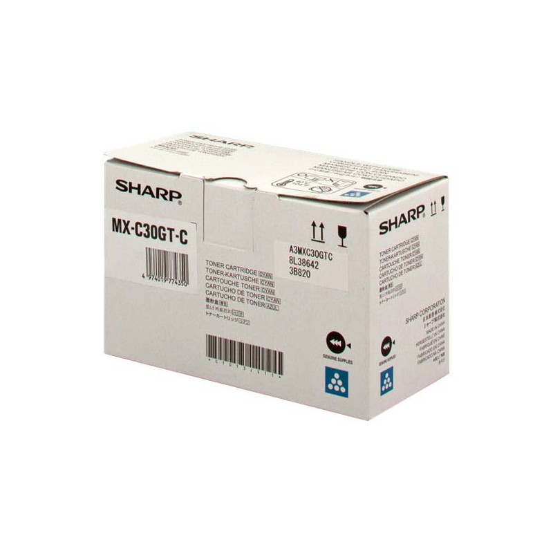 Sharp oryginalny toner MX-C30GTC, cyan, 6000s