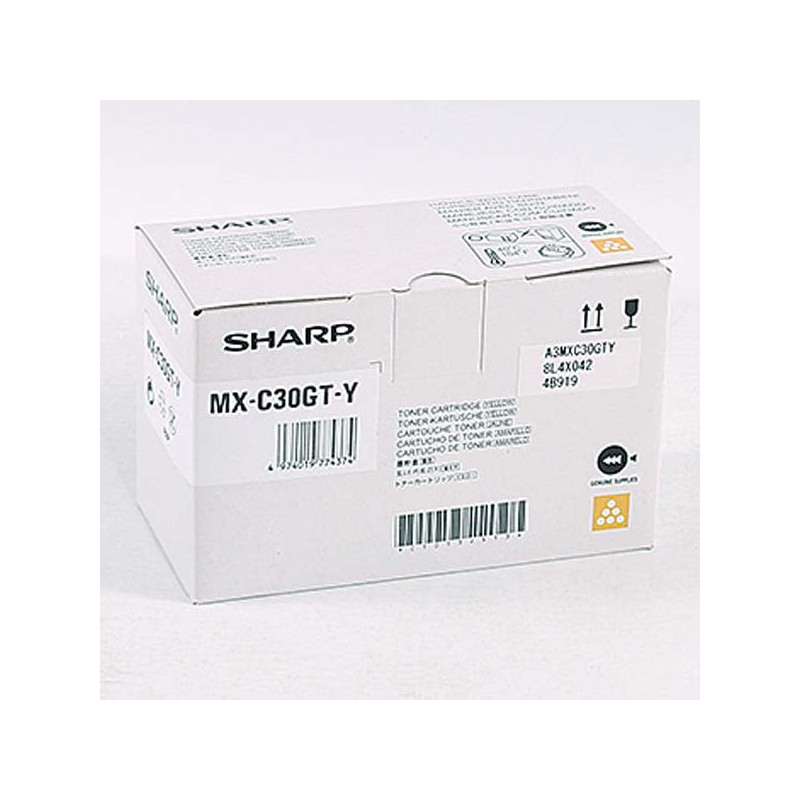Sharp oryginalny toner MX-C30GTY, yellow, 6000s