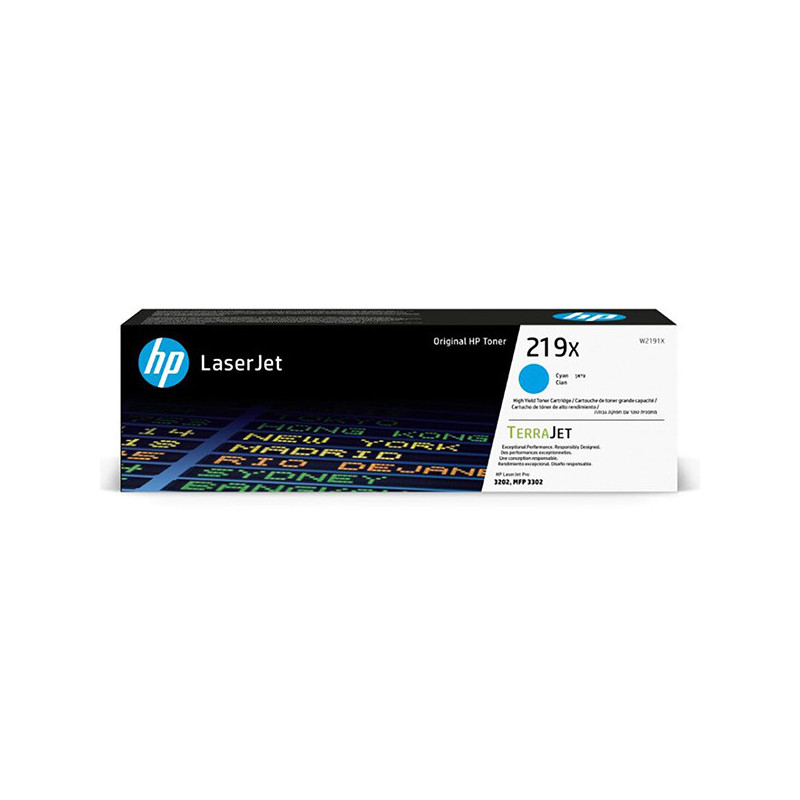 HP TerraJet oryginalny toner W2191X, HP 219X, cyan, 2500s, high capacity