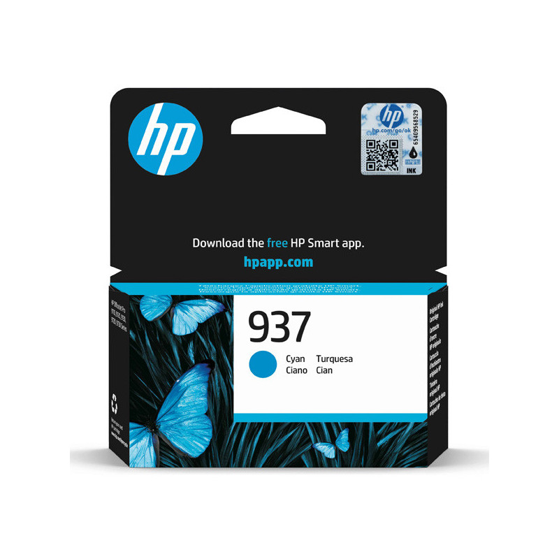 HP oryginalny ink / tusz 4S6W2NE, HP 937, cyan, 800s