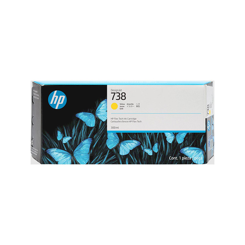 HP oryginalny ink / tusz 676M8A, HP 738, yellow, 300ml