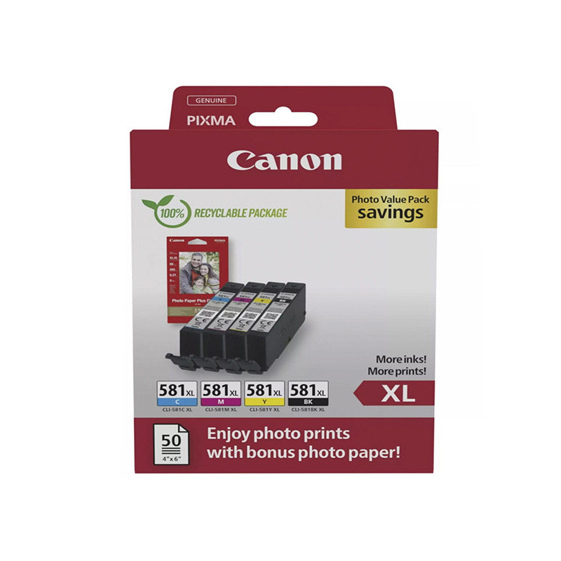 Canon oryginalny ink / tusz CLI-581XL, 2052C006, CMYK
