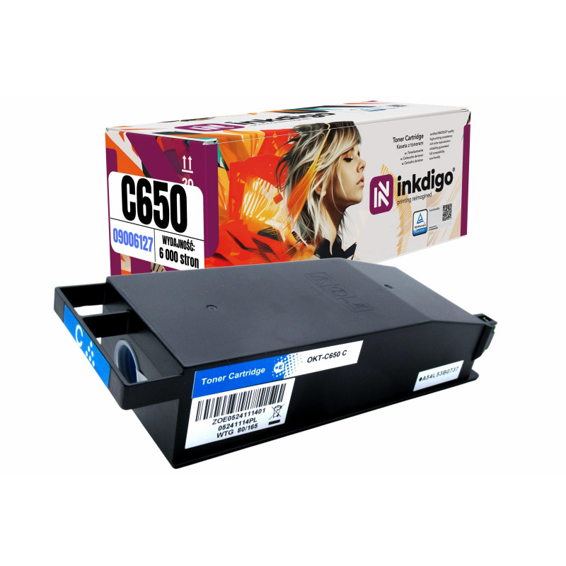 Toner INKDIGO do OKI C 650 6K Cyan P
