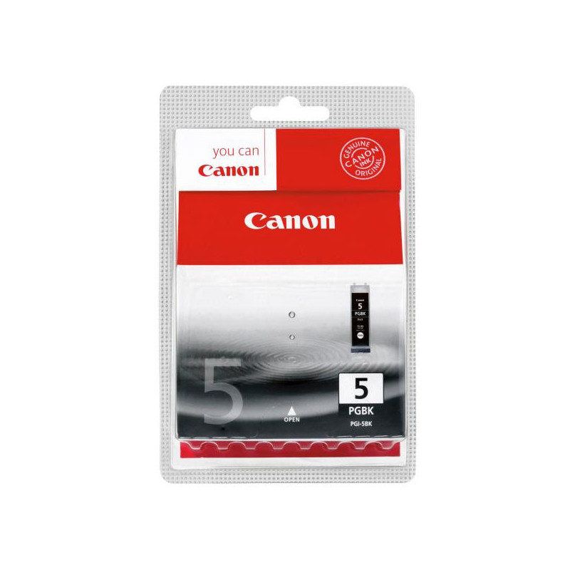Canon oryginalny ink / tusz PGI-5 BK, 0628B029, 0628B006, black, blister z ochroną, 360s, 26ml