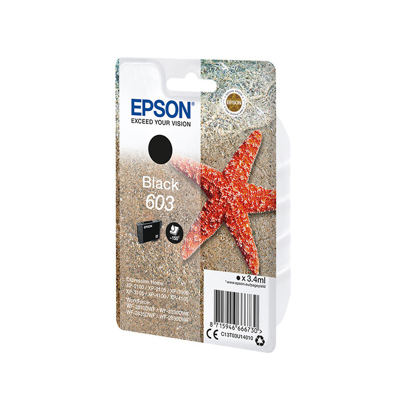 Epson oryginalny ink / tusz C13T03U14020, black, blister z ochroną, 3.4ml