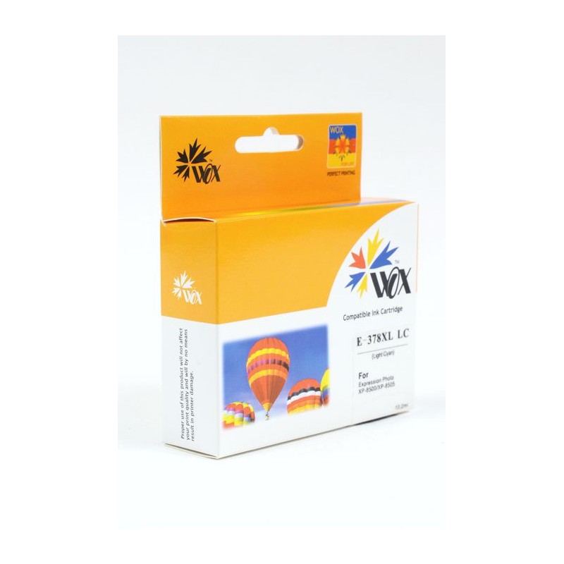 Tusz Wox Light Cyan EPSON 378XL zamiennik C13T37954010 (C13T37854010)
