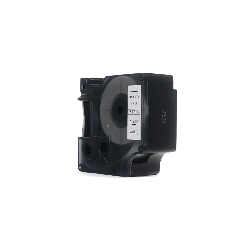 Taśma JetWorld Zamiennik Dymo D1 Czarny na Białym, 24mm x 7m (53713) (S0720930)