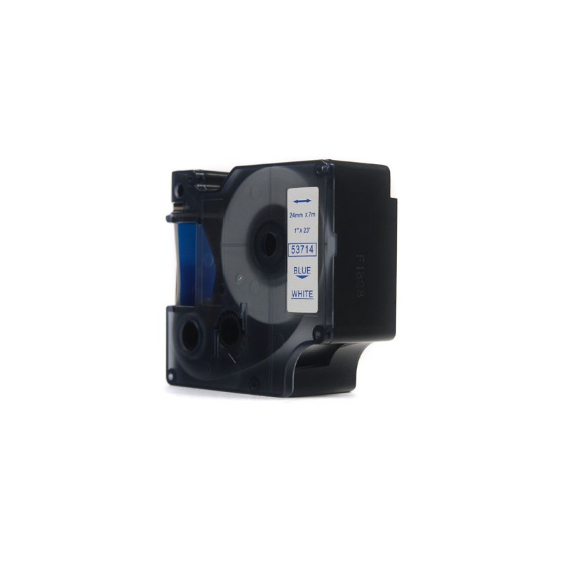 Taśma JetWorld Zamiennik Dymo D1 Niebieski na Białym, 24mm x 7m (53714)