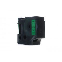 Taśma JetWorld Zamiennik Dymo D1 Czarny na Zielonym, 24mm x 7m (53719)