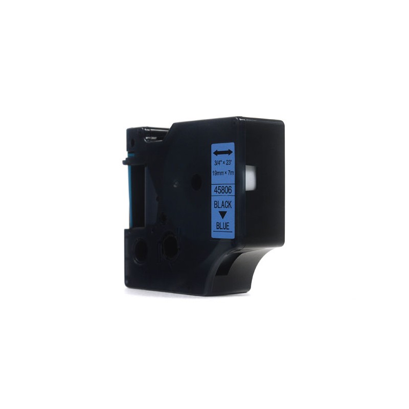 Taśma JetWorld Zamiennik Dymo D1 Czarny na Niebieskim, 19mm x 7m (45806) (S0720860)