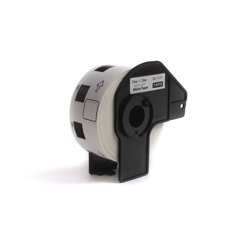 Etykiety JetWorld Zamiennik Brother DK Czarny na Białym 23mm*23mm*1000 szt.  DK11221, DK-11221, DK11.221