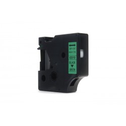 Taśma JetWorld Zamiennik Dymo D1 Czarny na Zielonym 9mm x 7m  LM100 , LM120, LM150, LM160, LM200, LM210, LM210D, LM220, LM260, L