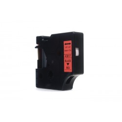 Taśma JetWorld Zamiennik Dymo D1 Czarny na Czerwonym 6mm x 7m LM100, LM100+, LM200, LM300, LM400, LM420P, LM350, LM350D, LM360D,